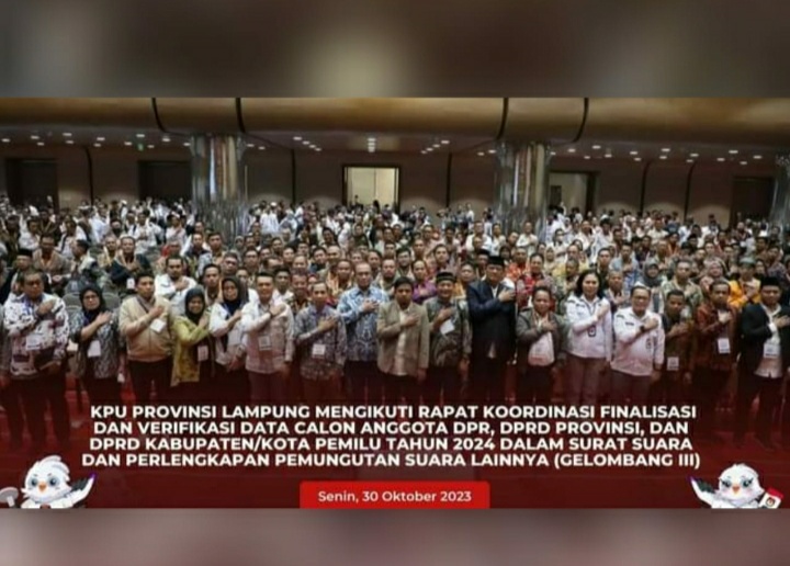Selesai, Penyusunan DCT DPRD Lampung, Tinggal Cetak Surat Suara
