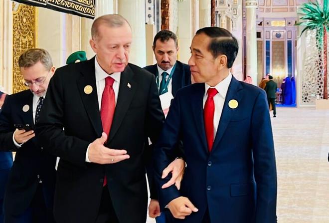 Presiden Jokowi bertemu Recep Tayyip Erdogan