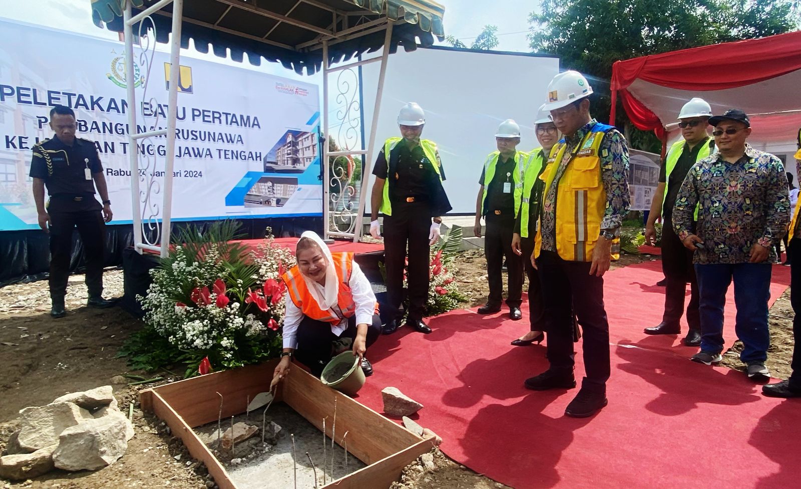 Hadir di Pembangunan Rusun Kejati Jateng, Ini Komitmen Wali Kota Semarang
