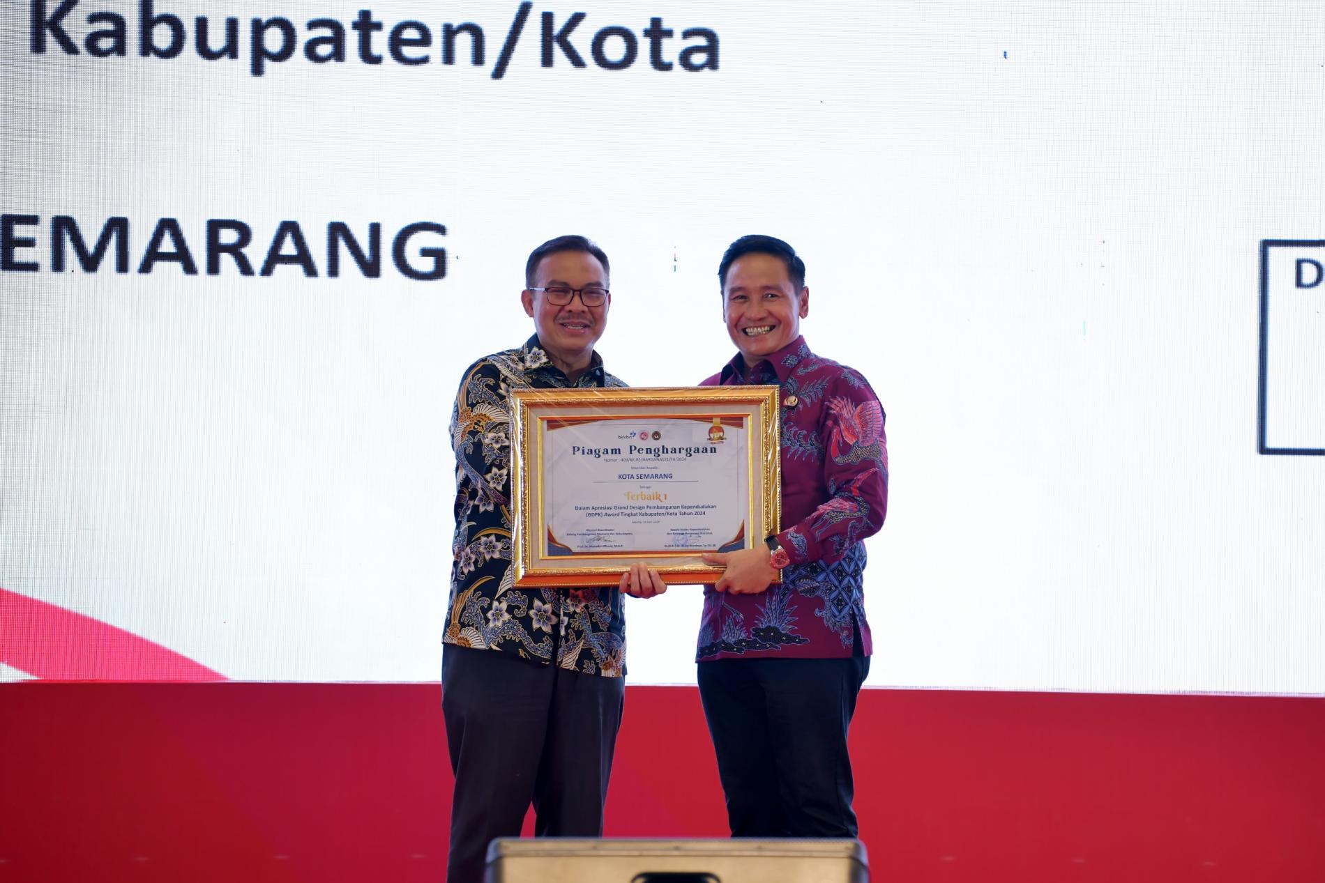 Kota Semarang Terbaik Peringkat Pertama Grand Design GDPK Award 2024