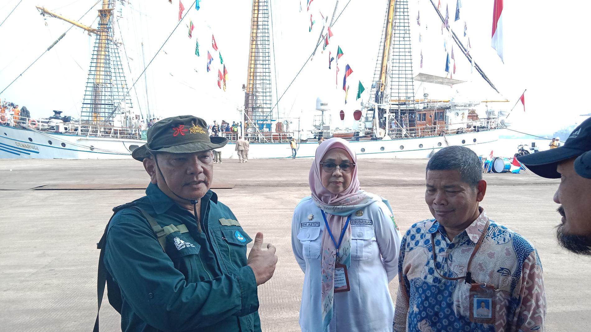 Kapal Dewa Ruci Selusuri Jalur Rempah Singgah di Pelabuhan Panjang