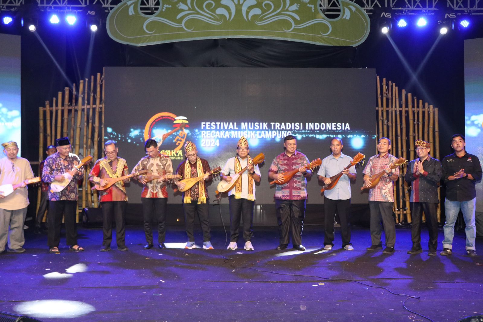 Pj. Gubernur Lampung Buka Festival Musik Tradisi Indonesia 2024